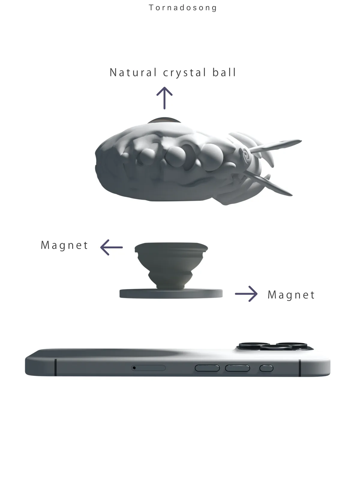 TORNADOSONG丨Little Dragon Magnetic Holder-Wings