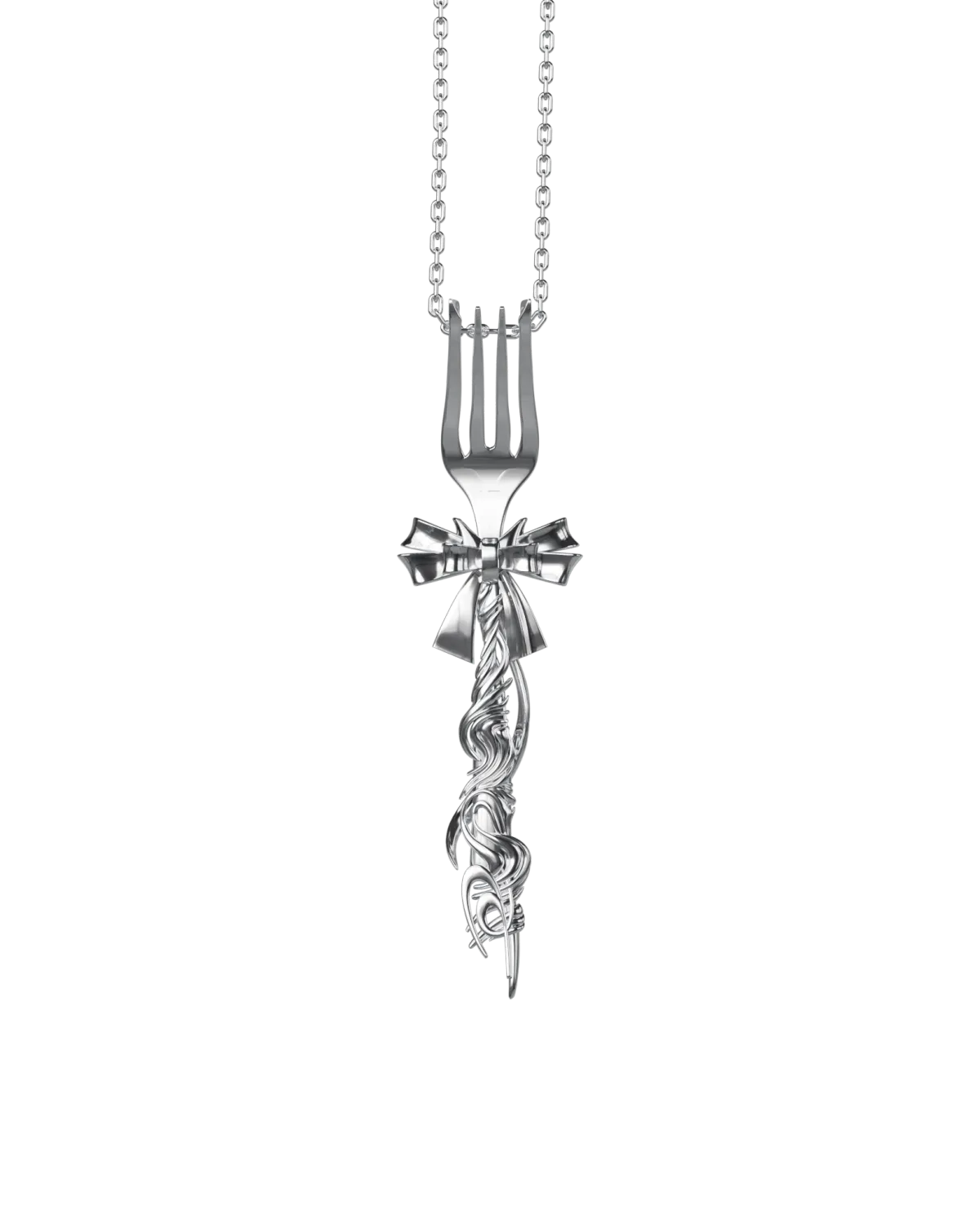 TORNADOSONG丨Fork Necklace-Bow