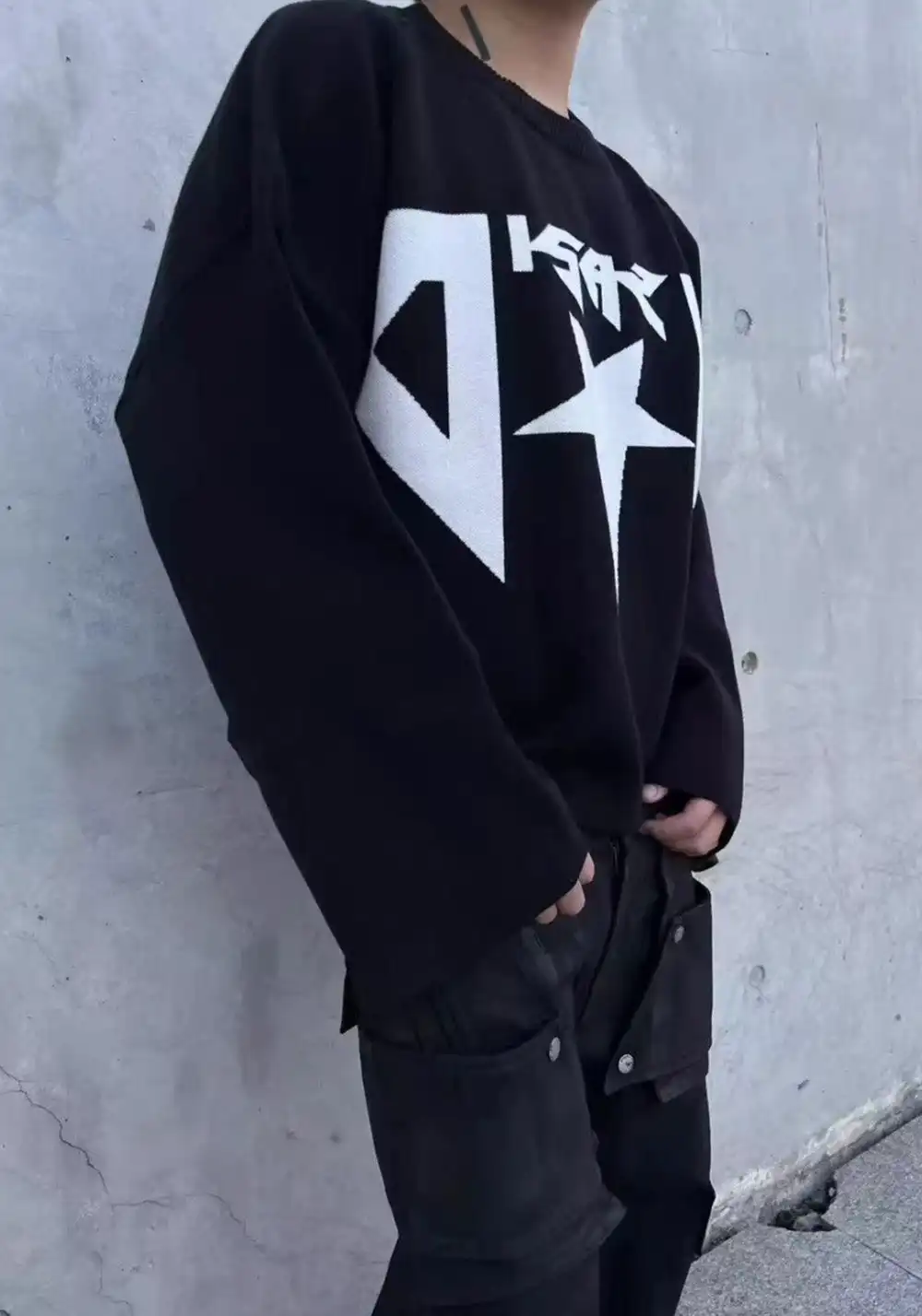 Disark│Jacquard Knit Sweatshirt