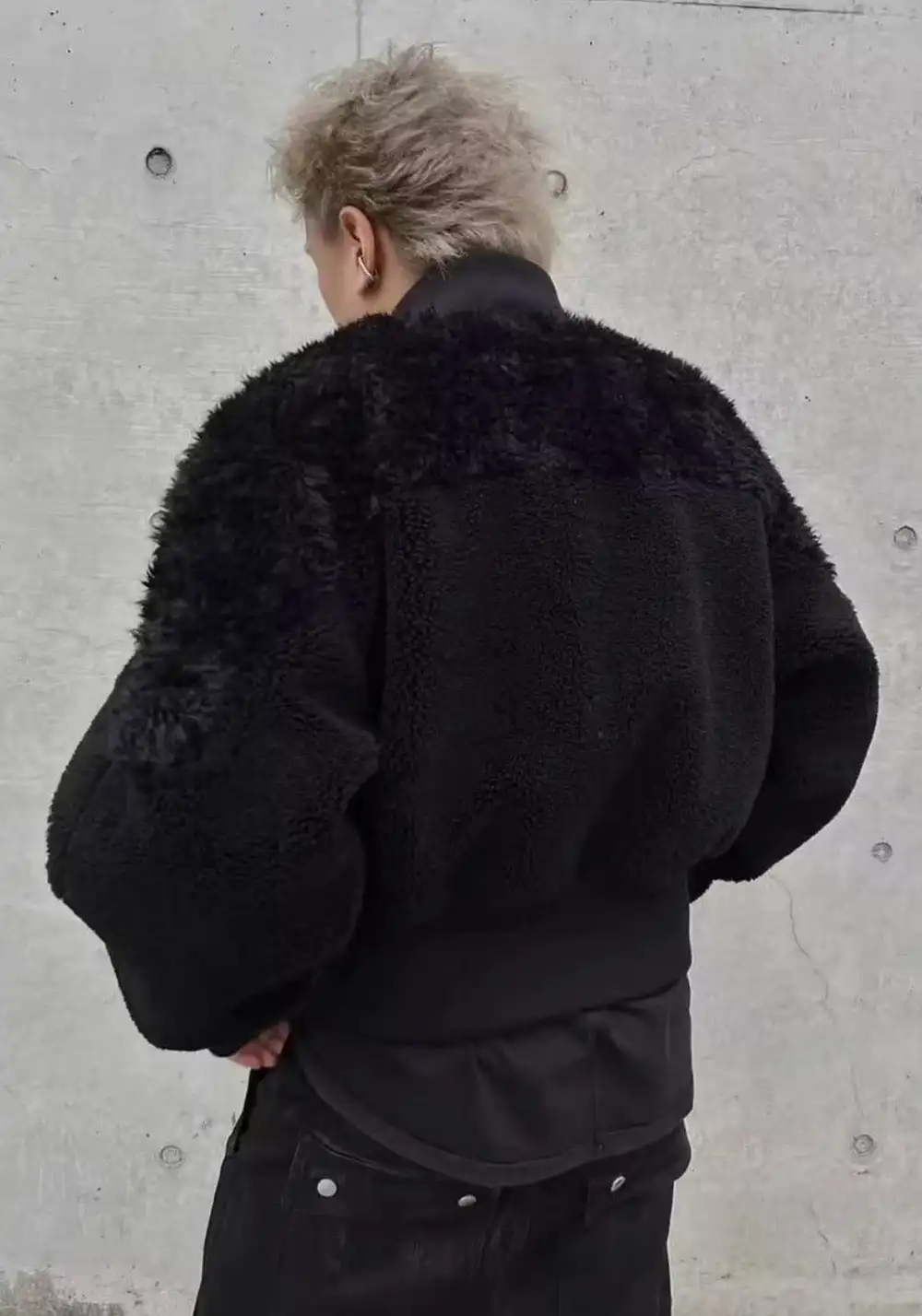 Disark│Wool-Blend Denim Coated Patchwork Jacket