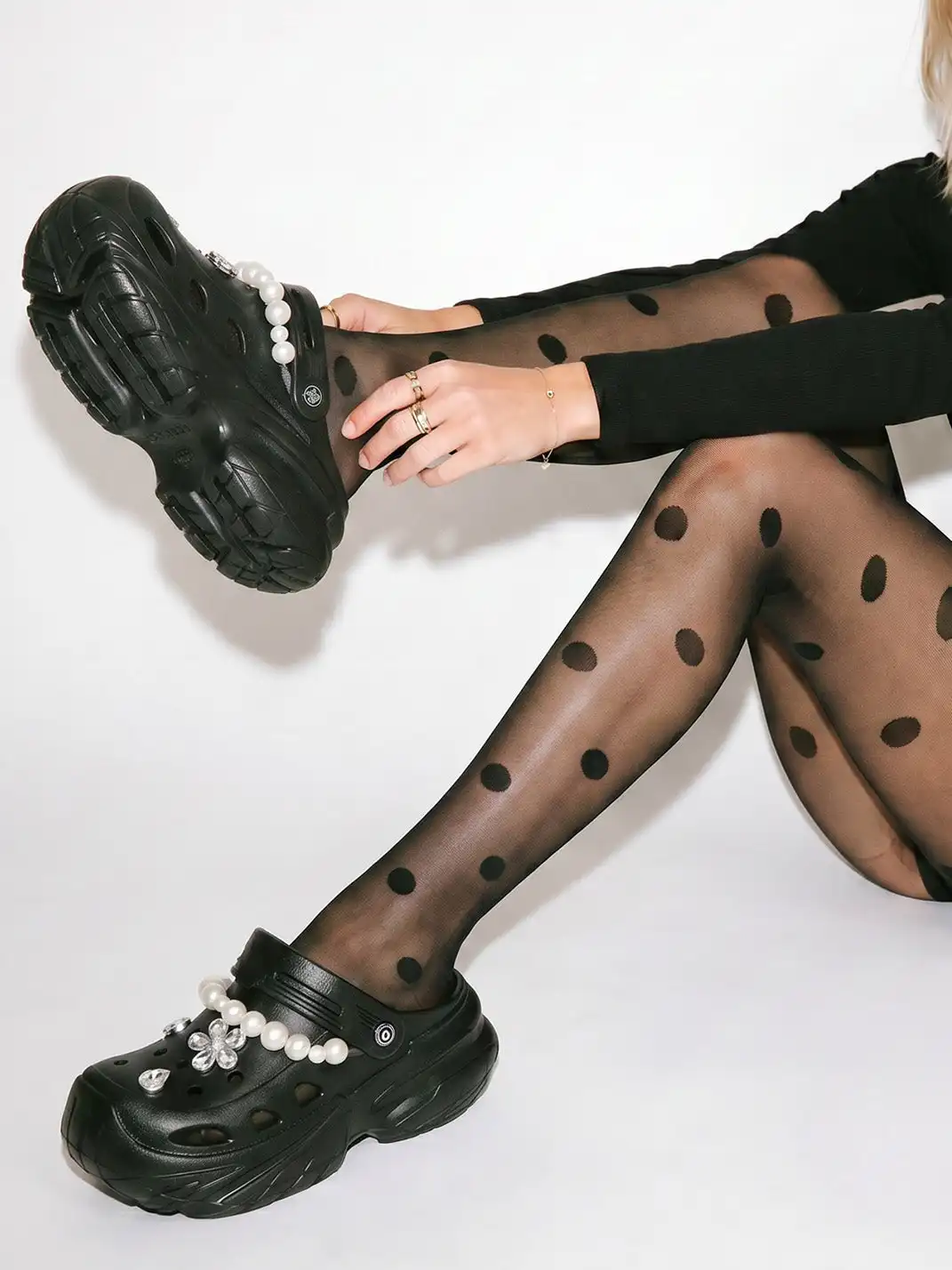 C.BANNER丨Pearl Rhinestone Crocs