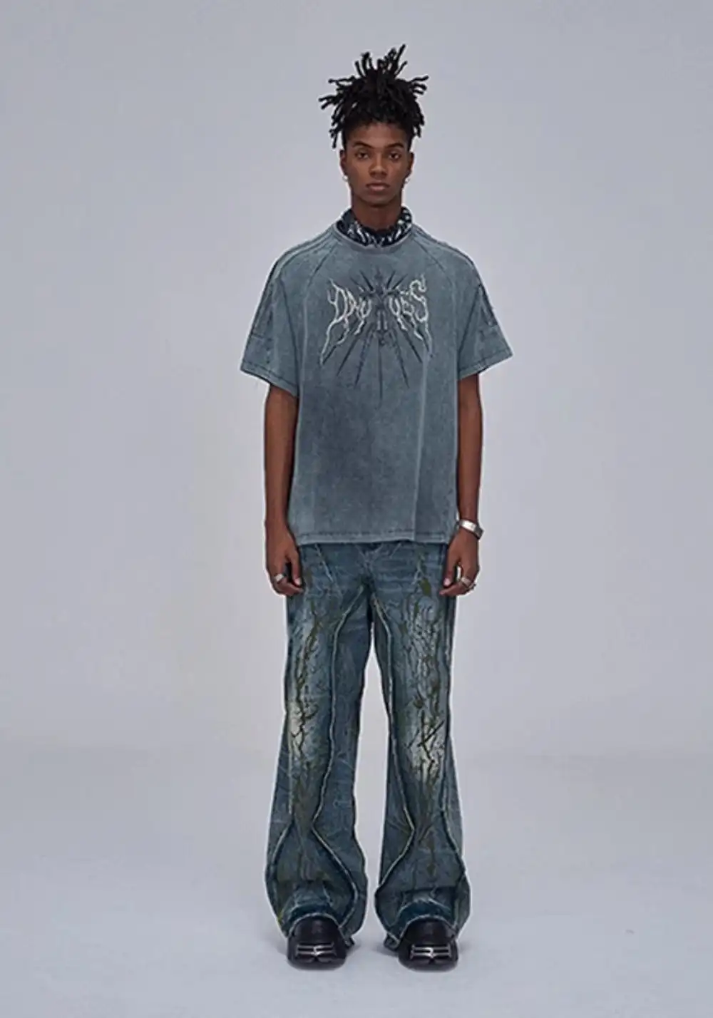 DND4DES丨Branch Paint-Washed Pants