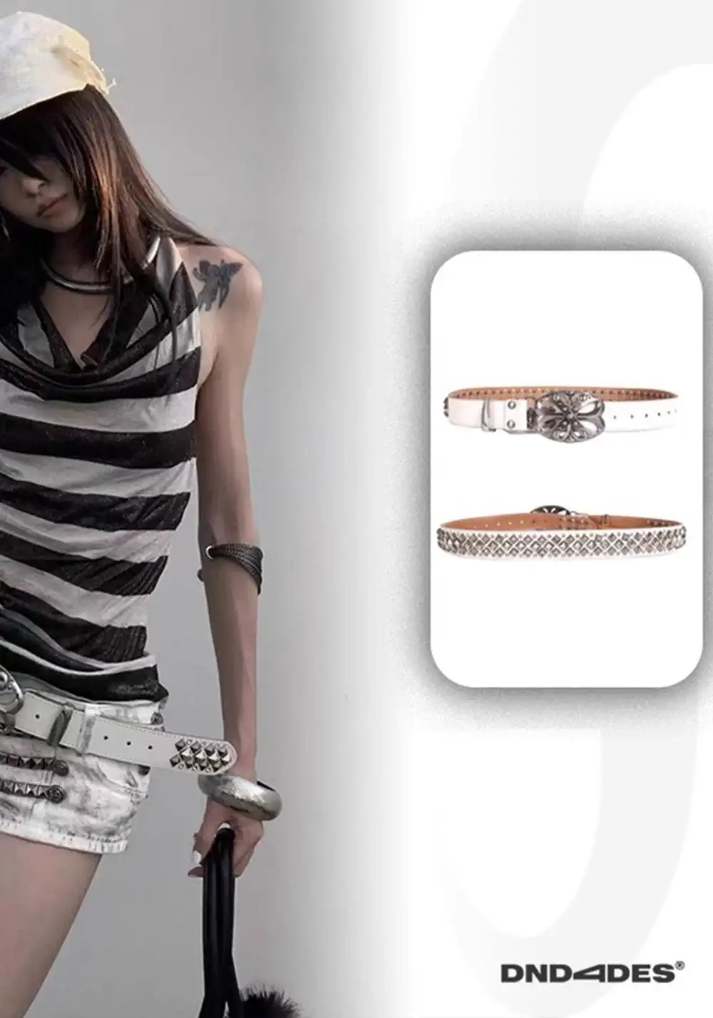 DND4DES丨Rhinestone Buckle Belt