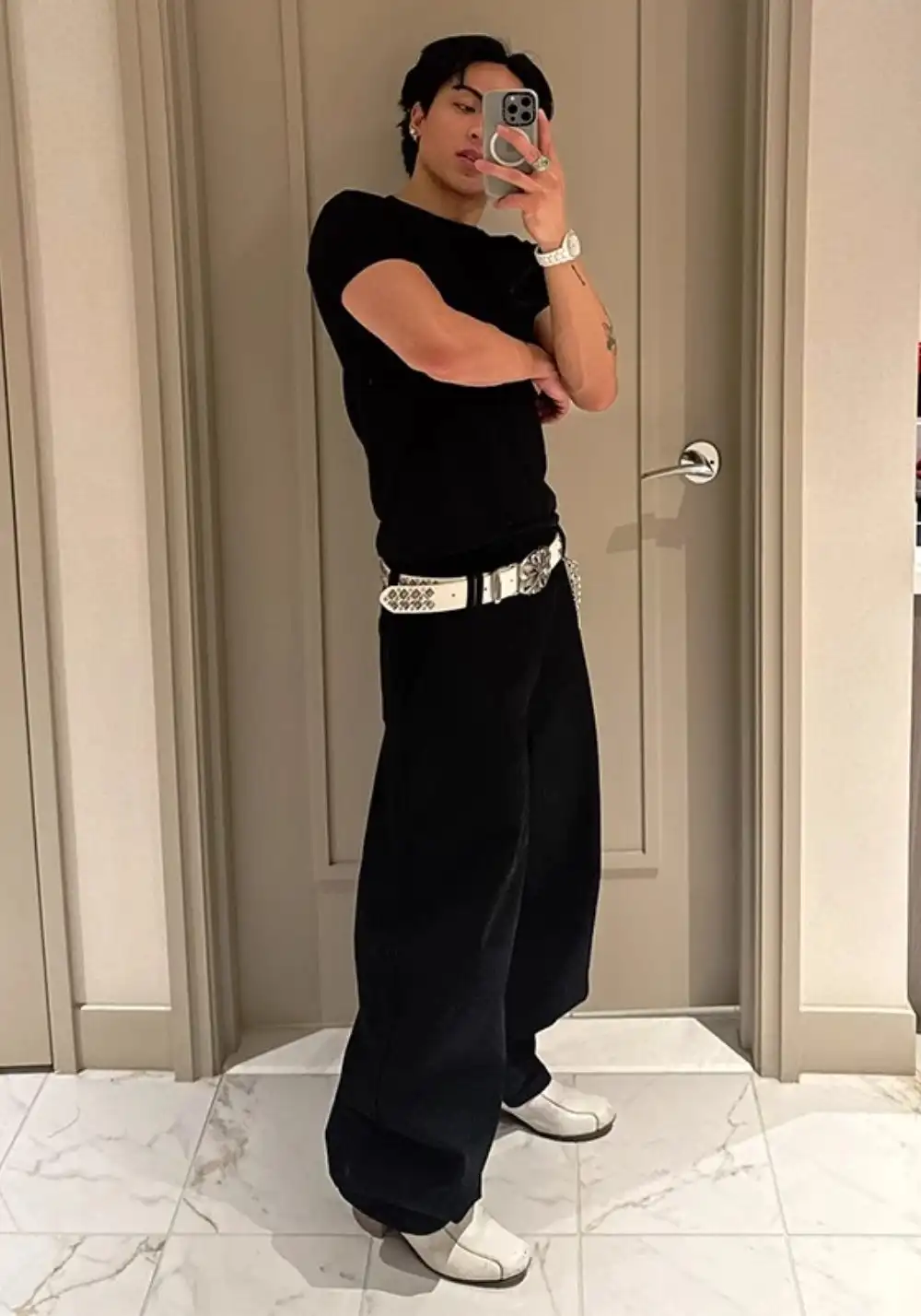 DND4DES丨Rhinestone Buckle Belt