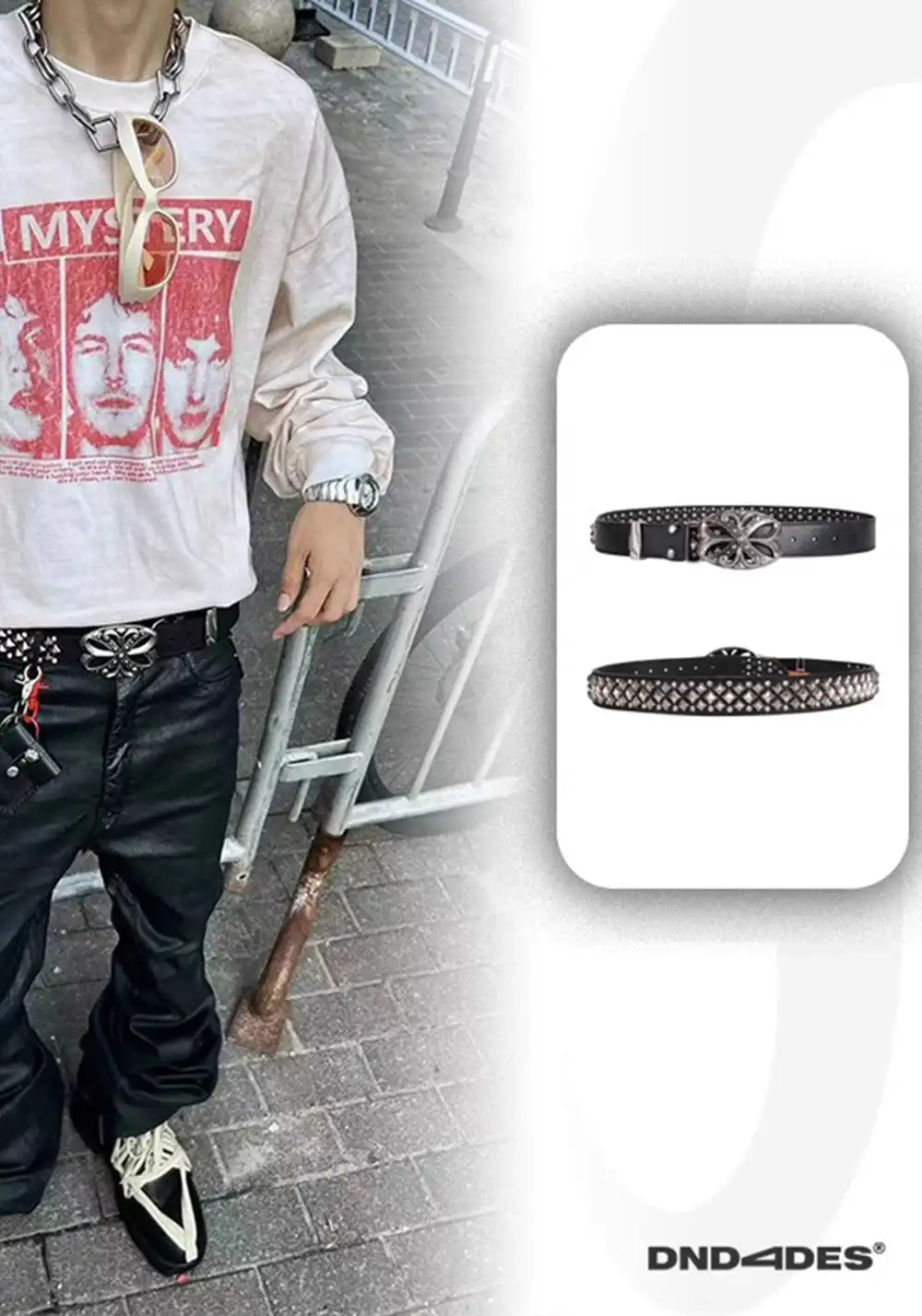 DND4DES丨Rhinestone Buckle Belt