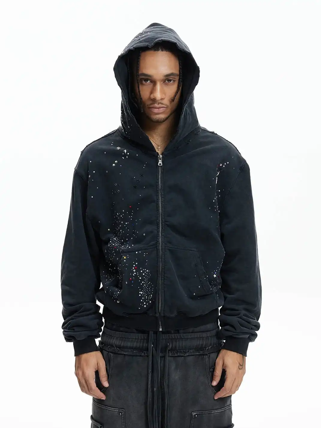 DND4DES丨Colorful Rhinestone Hoodie