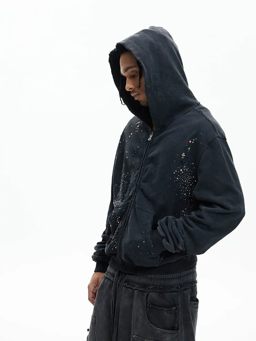 DND4DES丨Colorful Rhinestone Hoodie