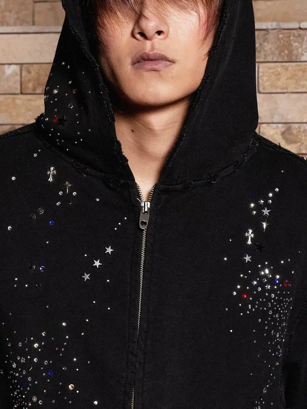DND4DES丨Colorful Rhinestone Hoodie