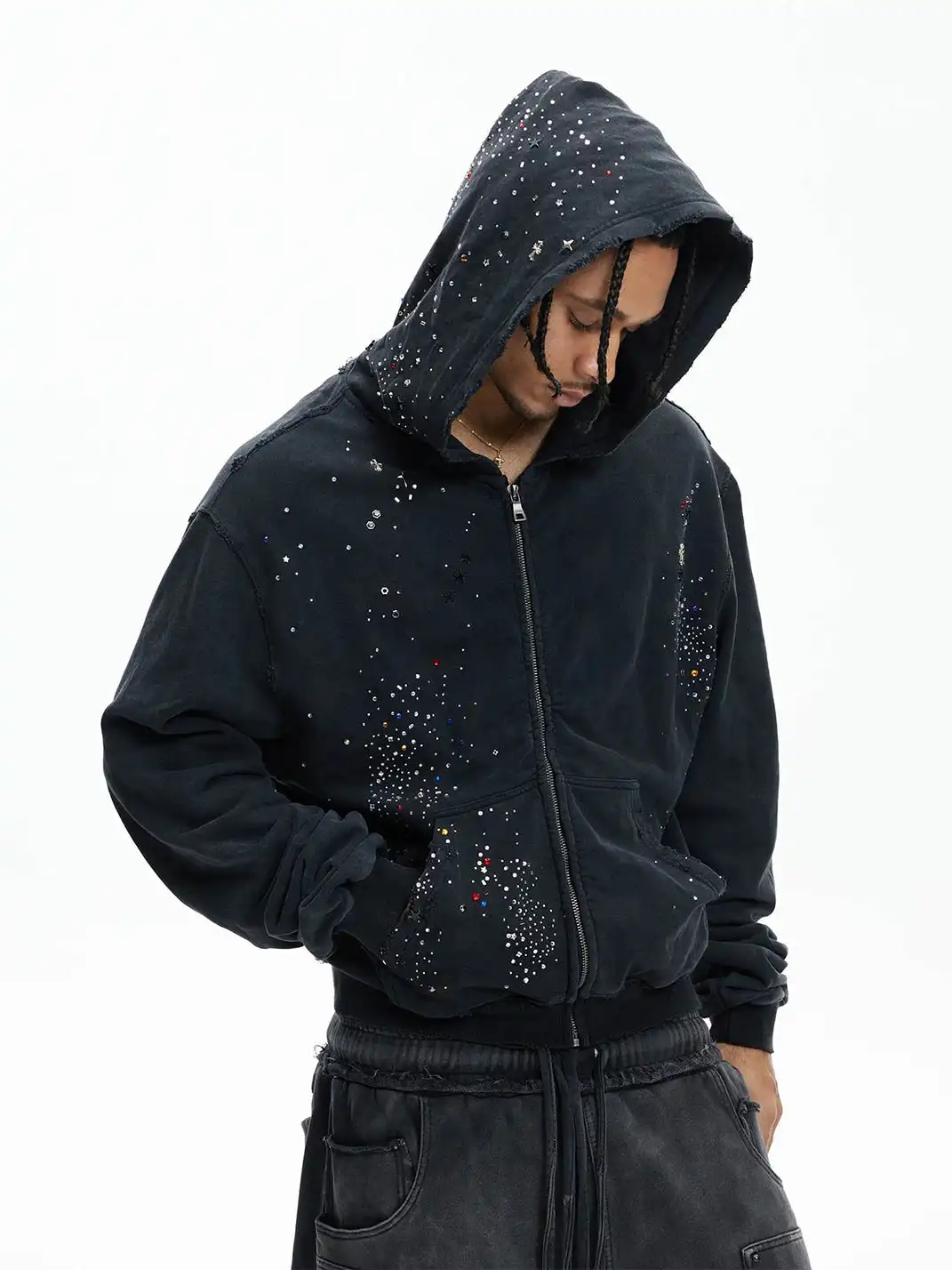 DND4DES丨Colorful Rhinestone Hoodie