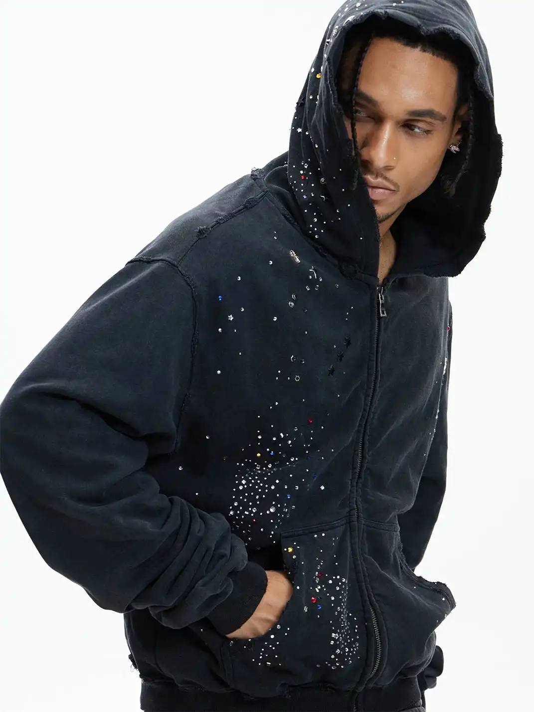 DND4DES丨Colorful Rhinestone Hoodie
