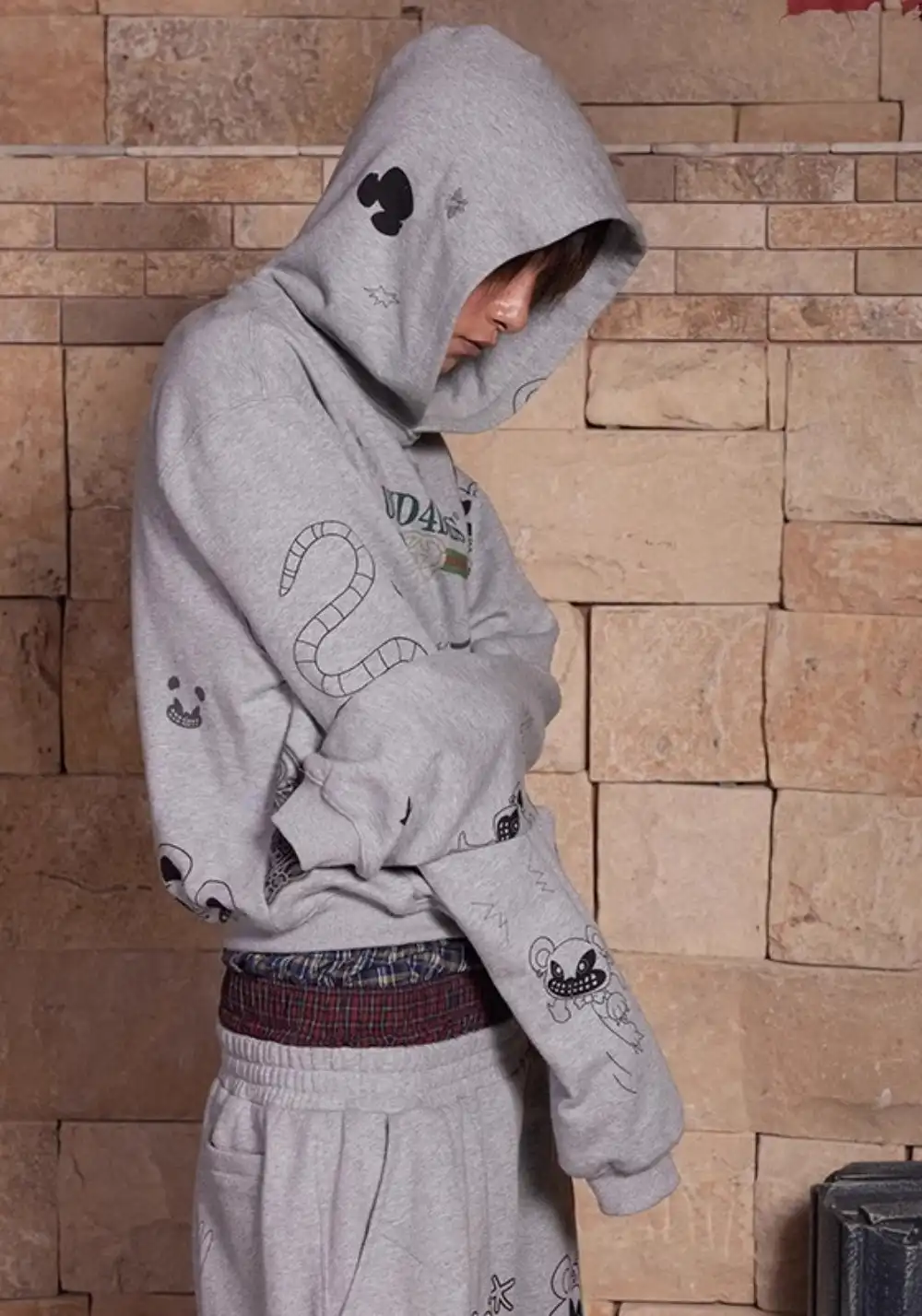 DND4DES丨Graffiti Gray Hoodie