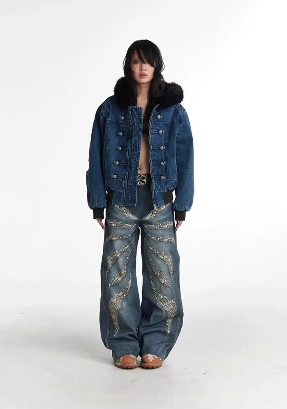 DND4DES丨Leopard Print Wide-Leg Pants