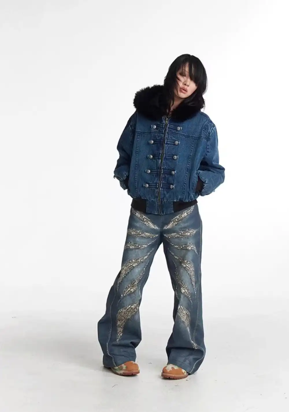 DND4DES丨Leopard Print Wide-Leg Pants