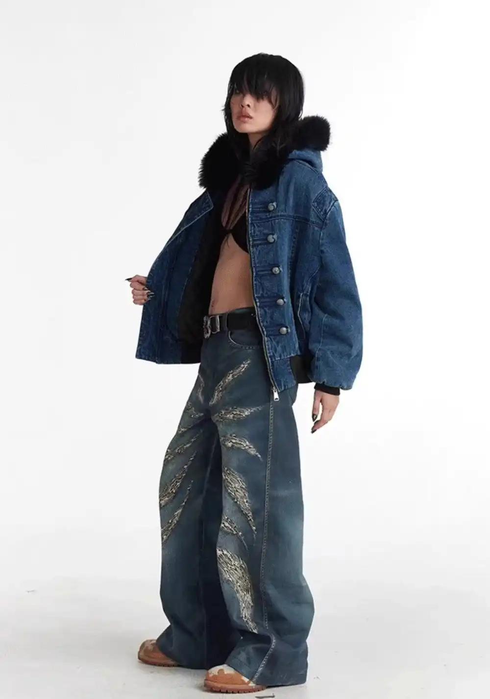 DND4DES丨Leopard Print Wide-Leg Pants