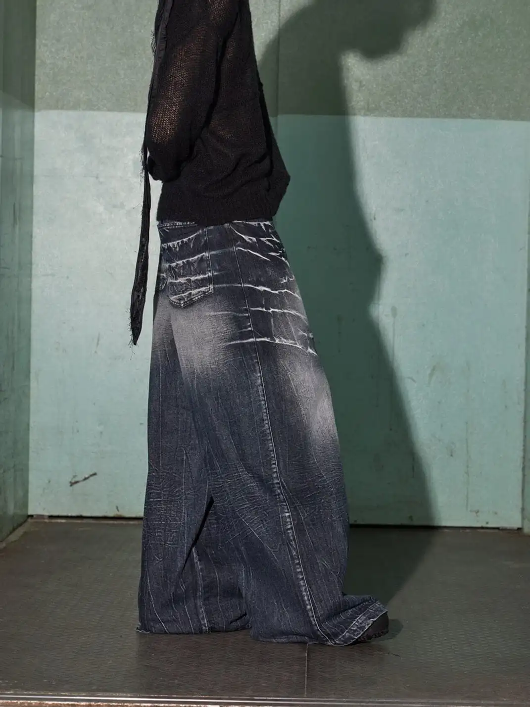 DND4DES丨Black Lightning Pattern Denim Jeans