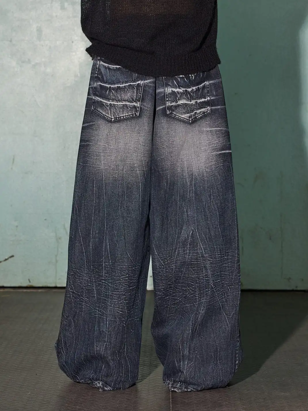 DND4DES丨Black Lightning Pattern Denim Jeans
