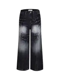 DND4DES丨Black Lightning Pattern Denim Jeans