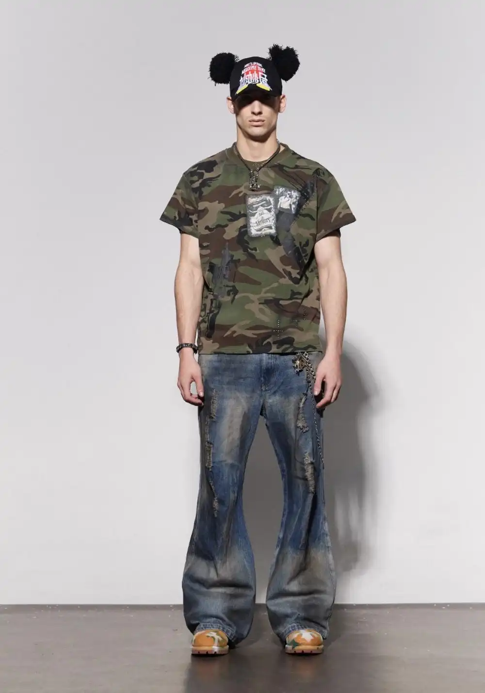 DND4DES丨Mud-Dyed Ripped Denim Jeans – Blue
