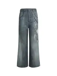 DND4DES丨All-Over Pearl Chain Denim Jeans