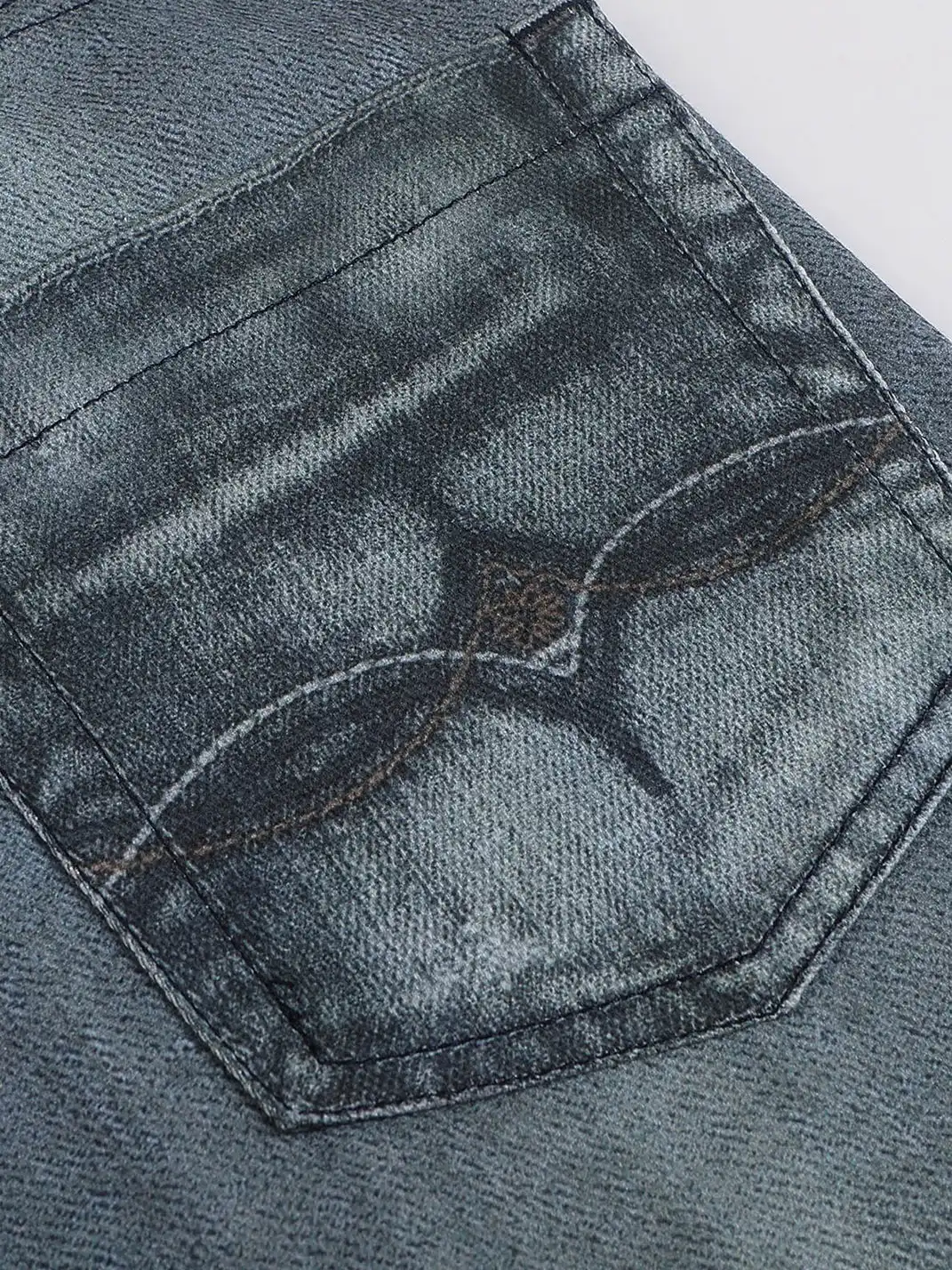 DND4DES丨All-Over Pearl Chain Denim Jeans
