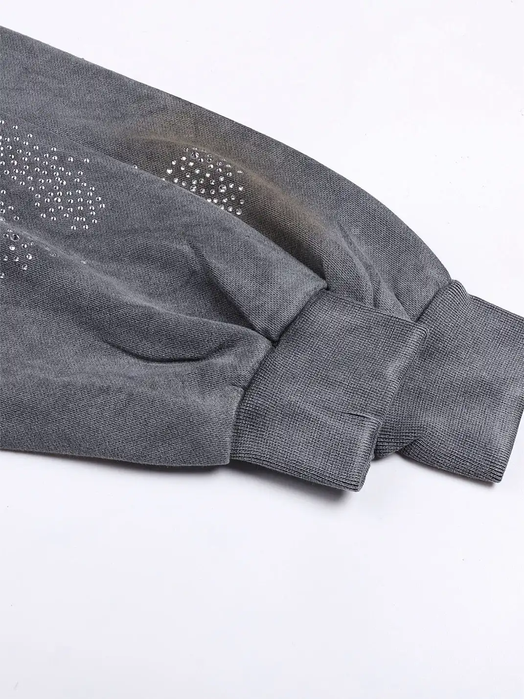 DND4DES丨Colorful Rhinestone Washed Distressed Hoodie