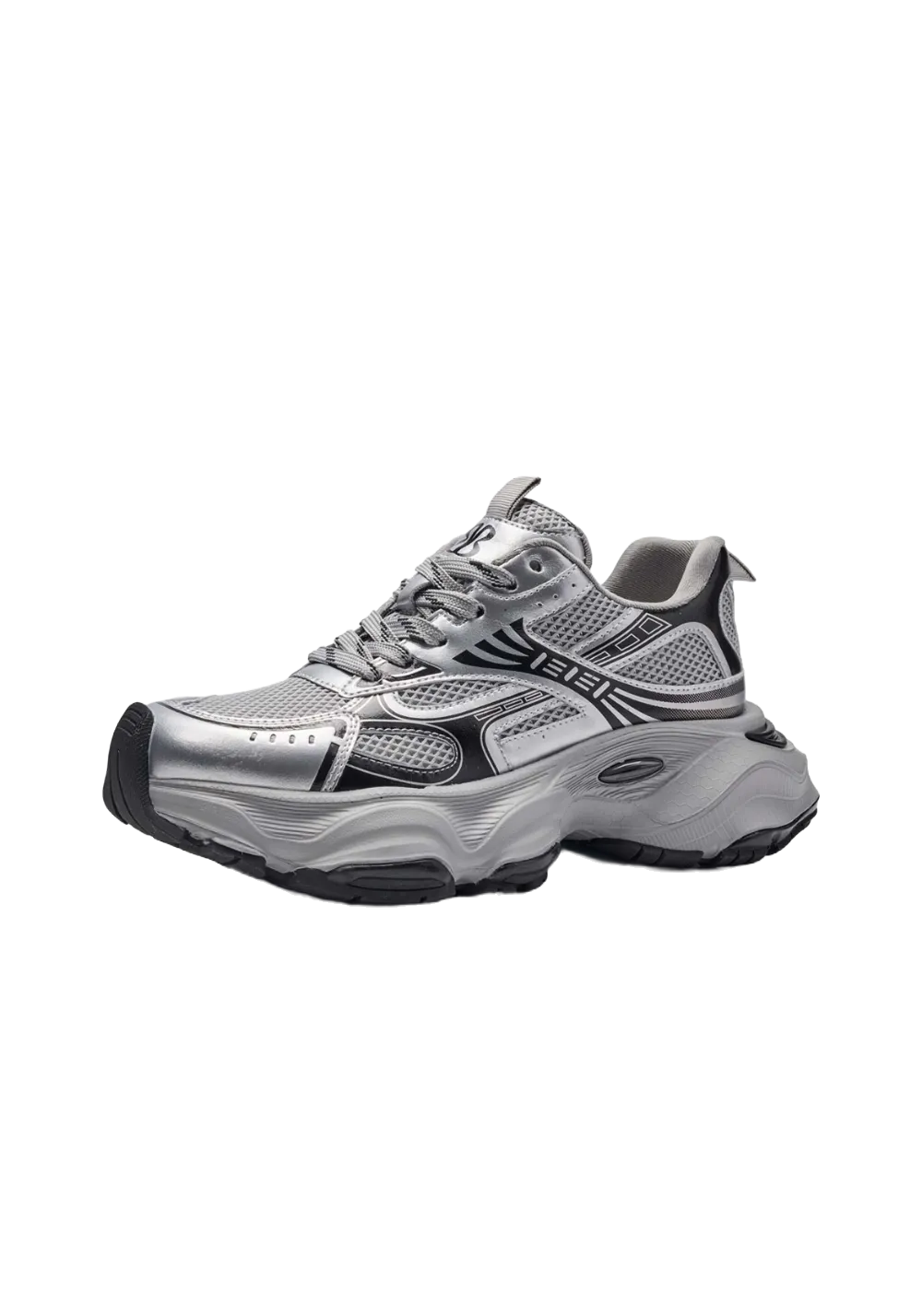 EBLAN丨SMOKE SHADOW Dad Shoes-Black&Sliver