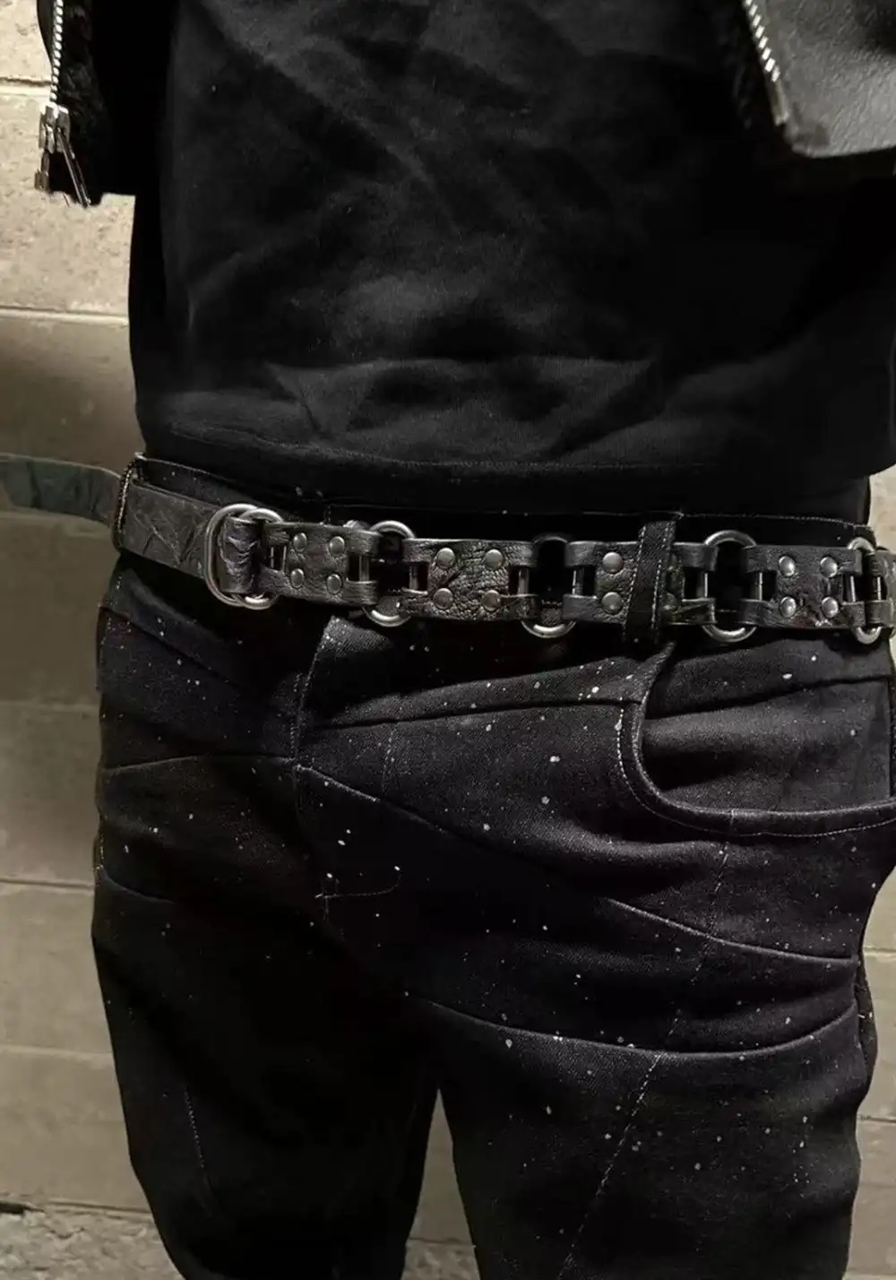 Disark│Crinkled Textured Sheepskin Belt