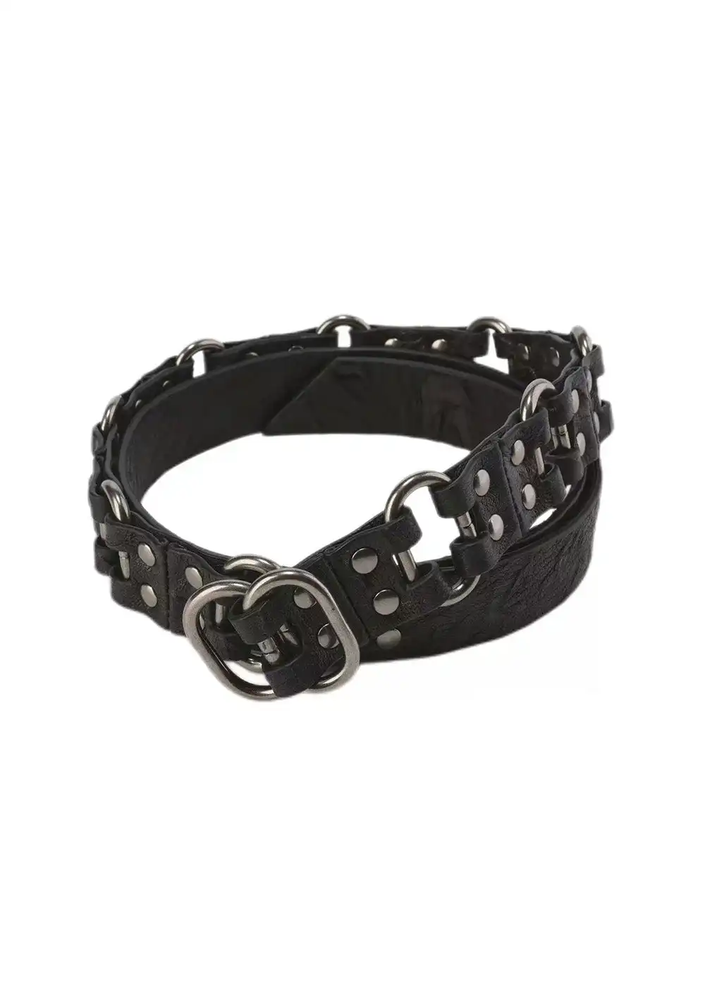 Disark│Crinkled Textured Sheepskin Belt
