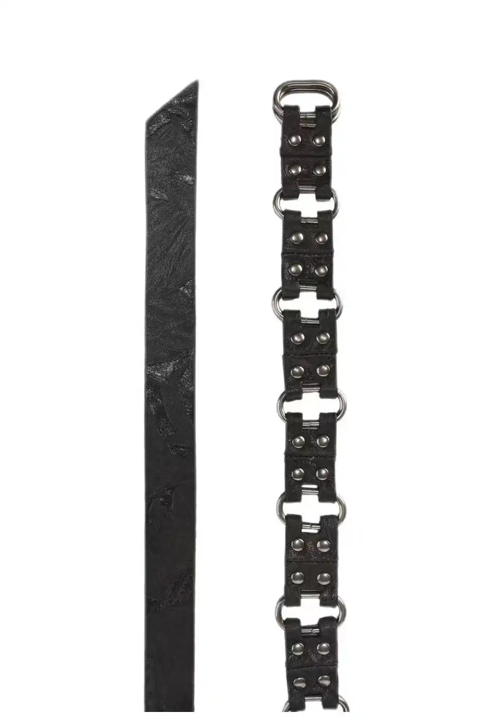 Disark│Crinkled Textured Sheepskin Belt