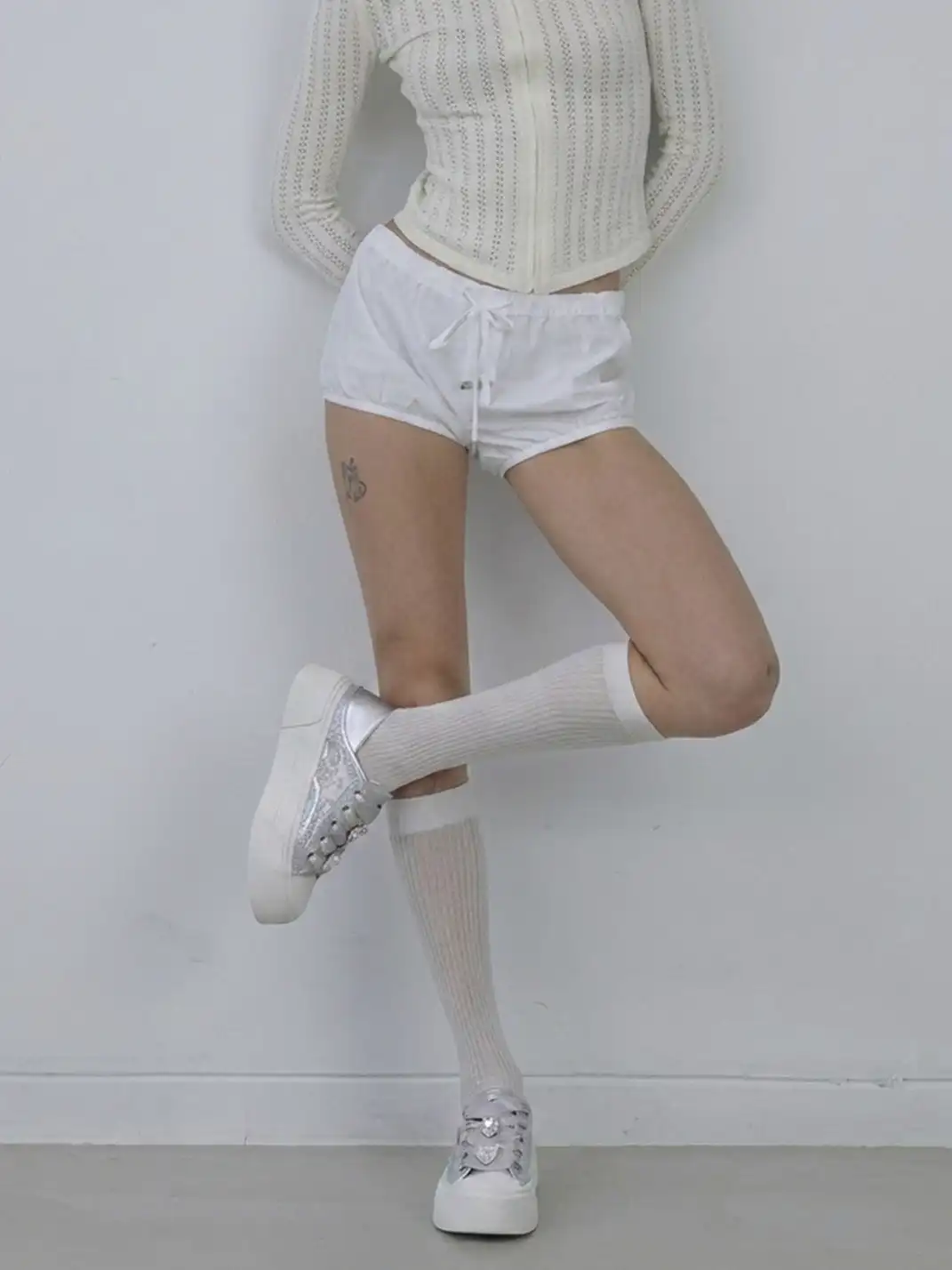 CBANNER丨Sweet and Cute Mesh Low-Top Sneakers in Silver