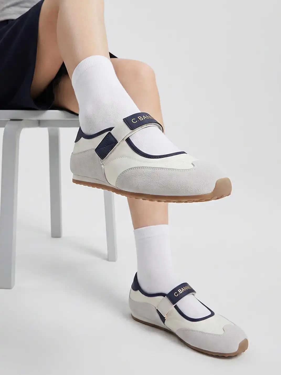 C.BANNER丨Fabric Mary Janes shoes
