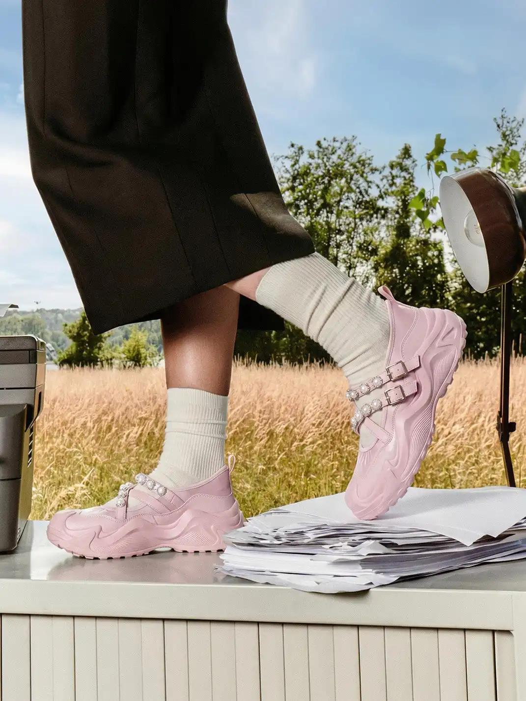 C.BANNER | Women's Pearl Thick-soled Mary Janes