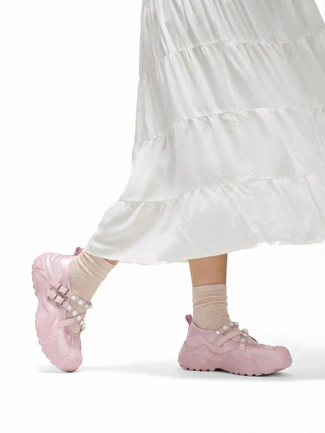 C.BANNER | Women's Pearl Thick-soled Mary Janes