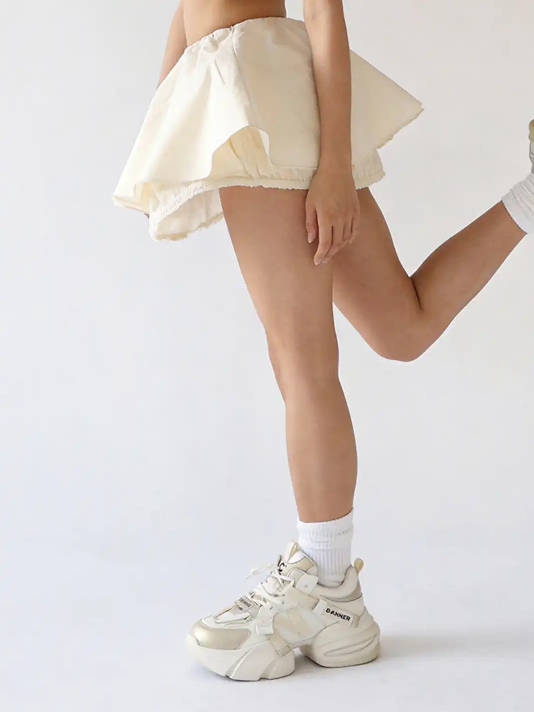 C.BANNER丨Fabric Leather Stitching Simple Casual Sports Dad Shoes