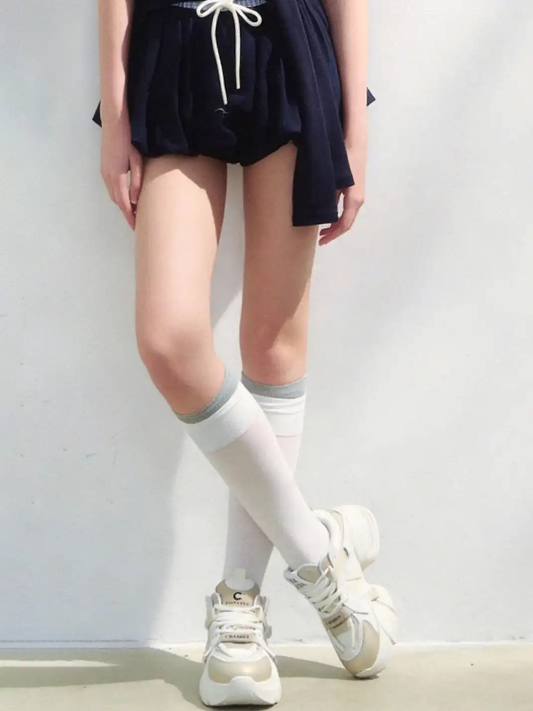C.BANNER丨Fabric Leather Stitching Simple Casual Sports Dad Shoes