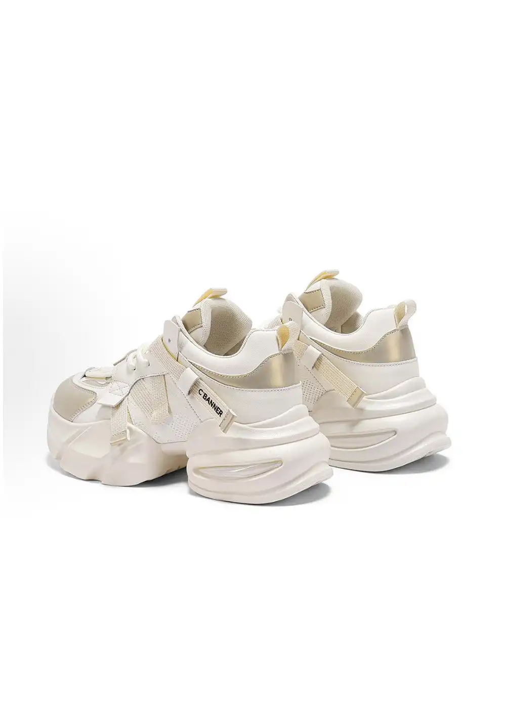 C.BANNER丨Fabric Leather Stitching Simple Casual Sports Dad Shoes