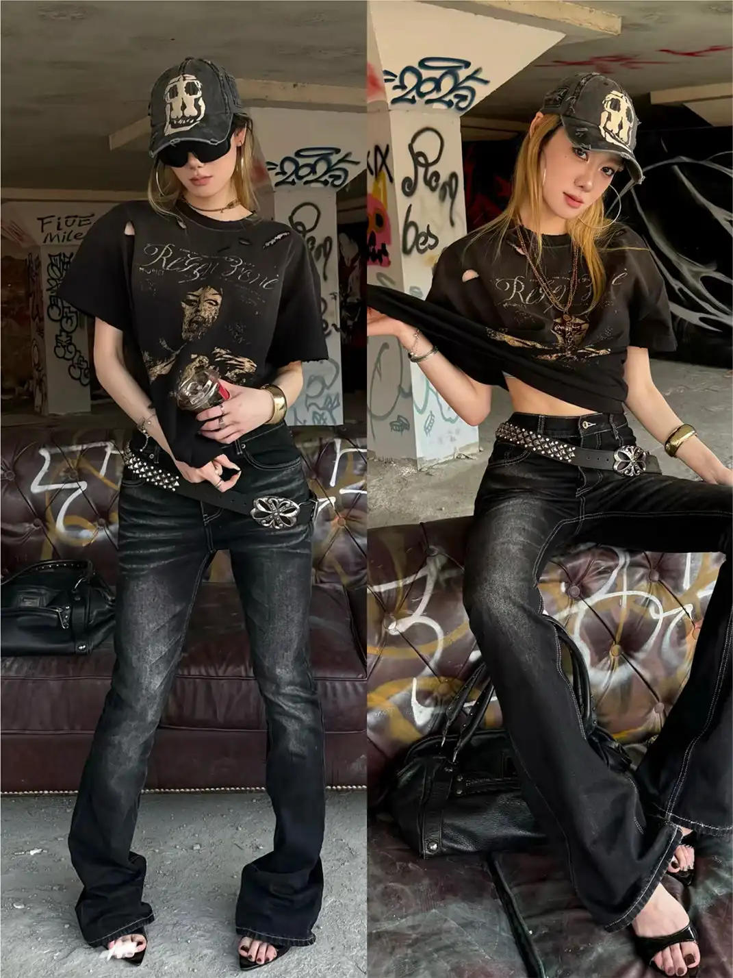 REGEN ZONE | "RIOT" Bloodstained Vintage Vampire Tee