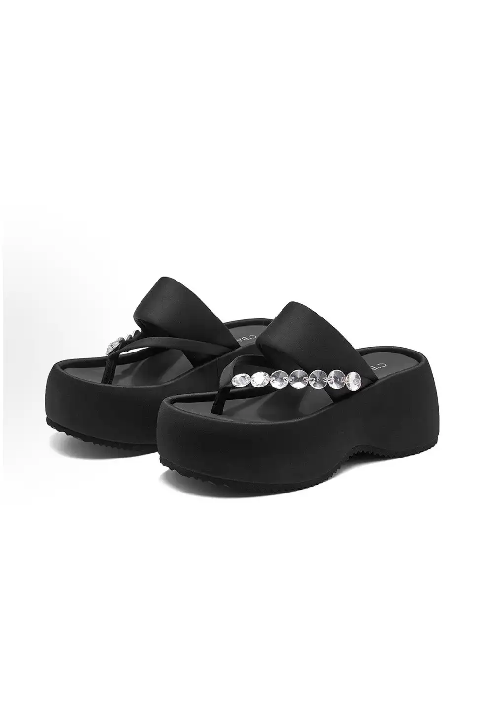 C.BANNER Crystal Platform Flip-Flops