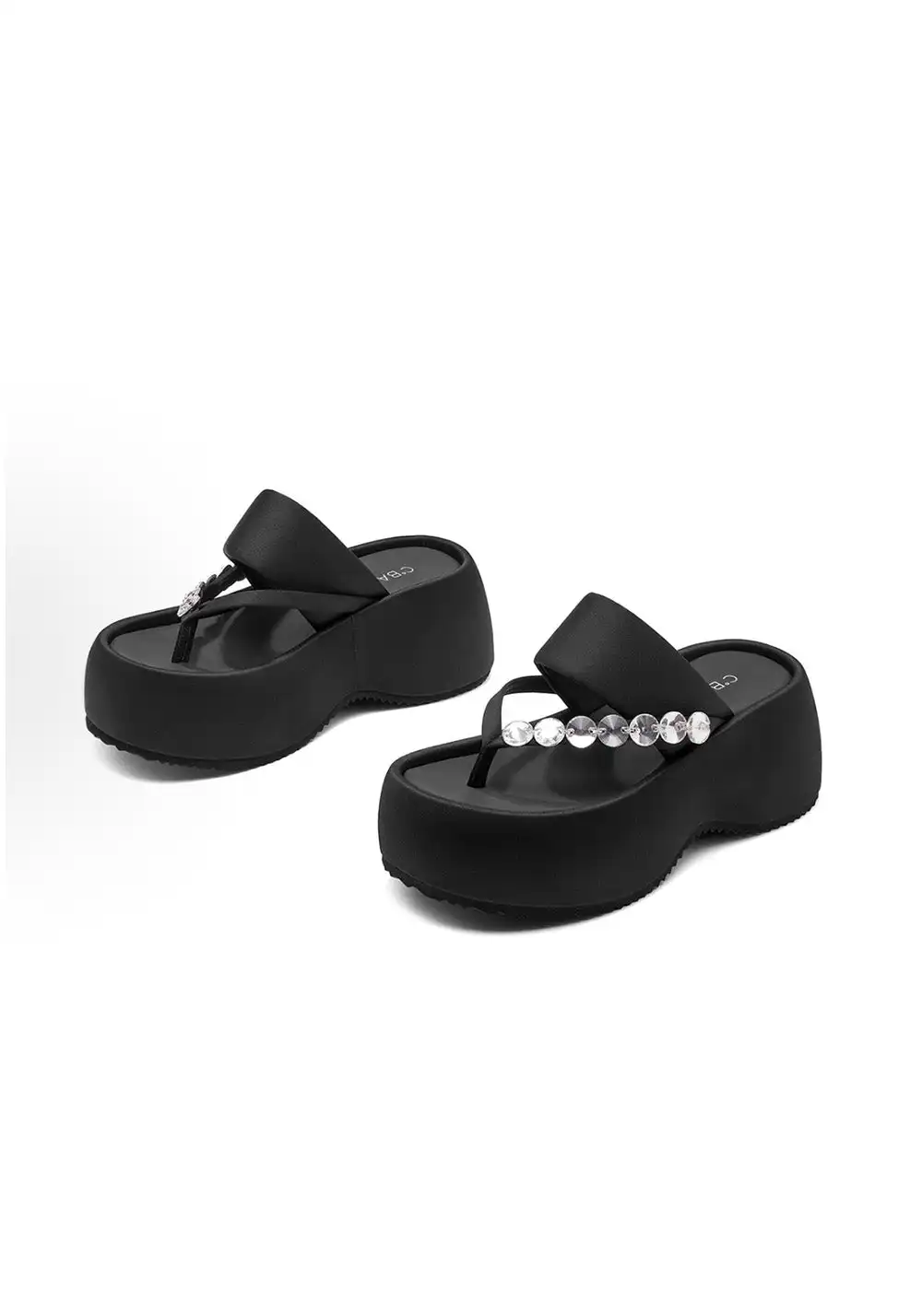 C.BANNER Crystal Platform Flip-Flops