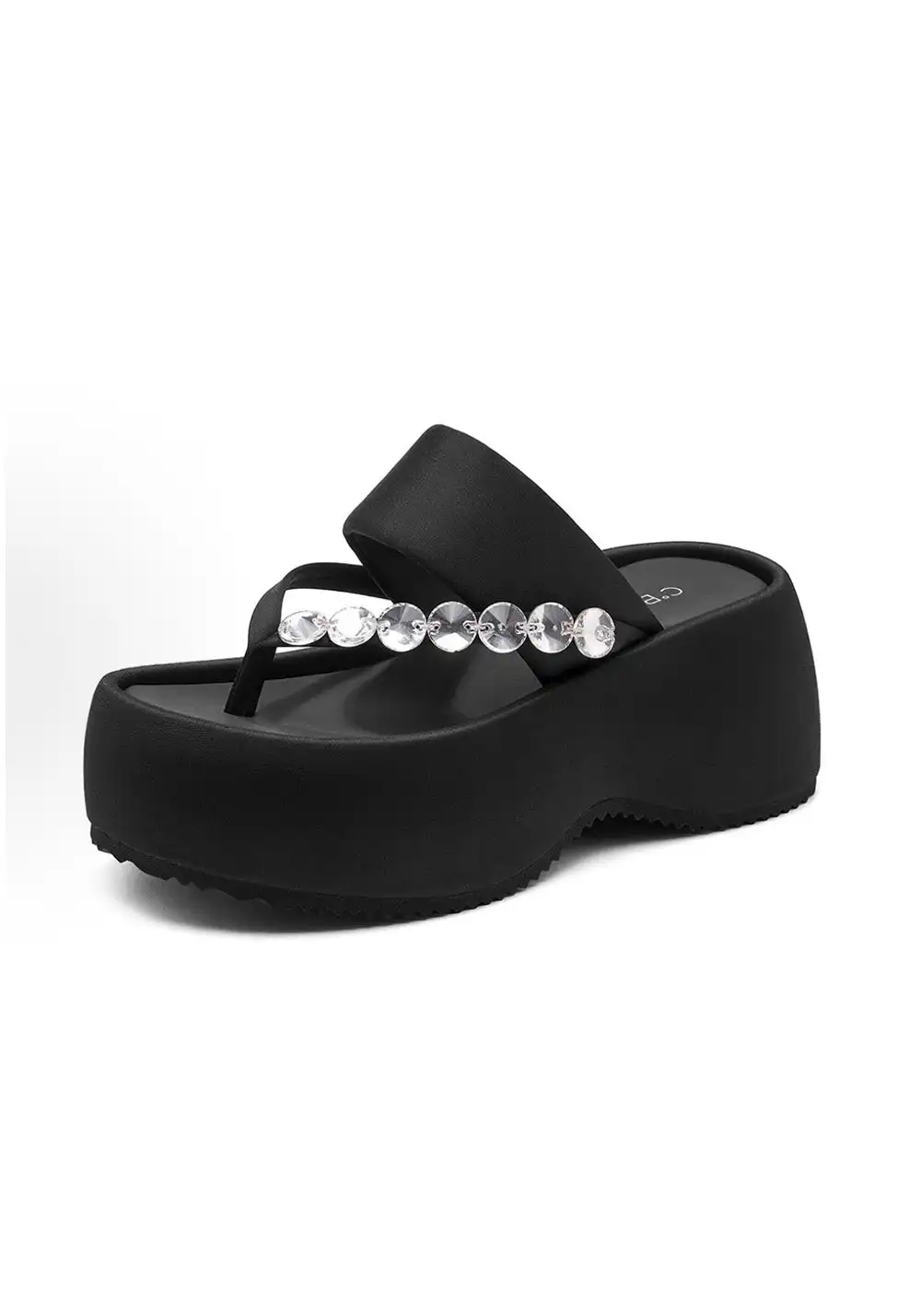 C.BANNER Crystal Platform Flip-Flops