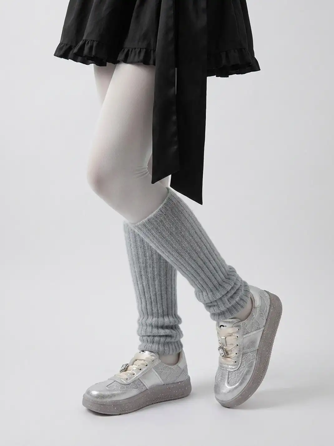 C.NANNER | Women's Silver-gray Low-top Comfortable Retro Sneakers
