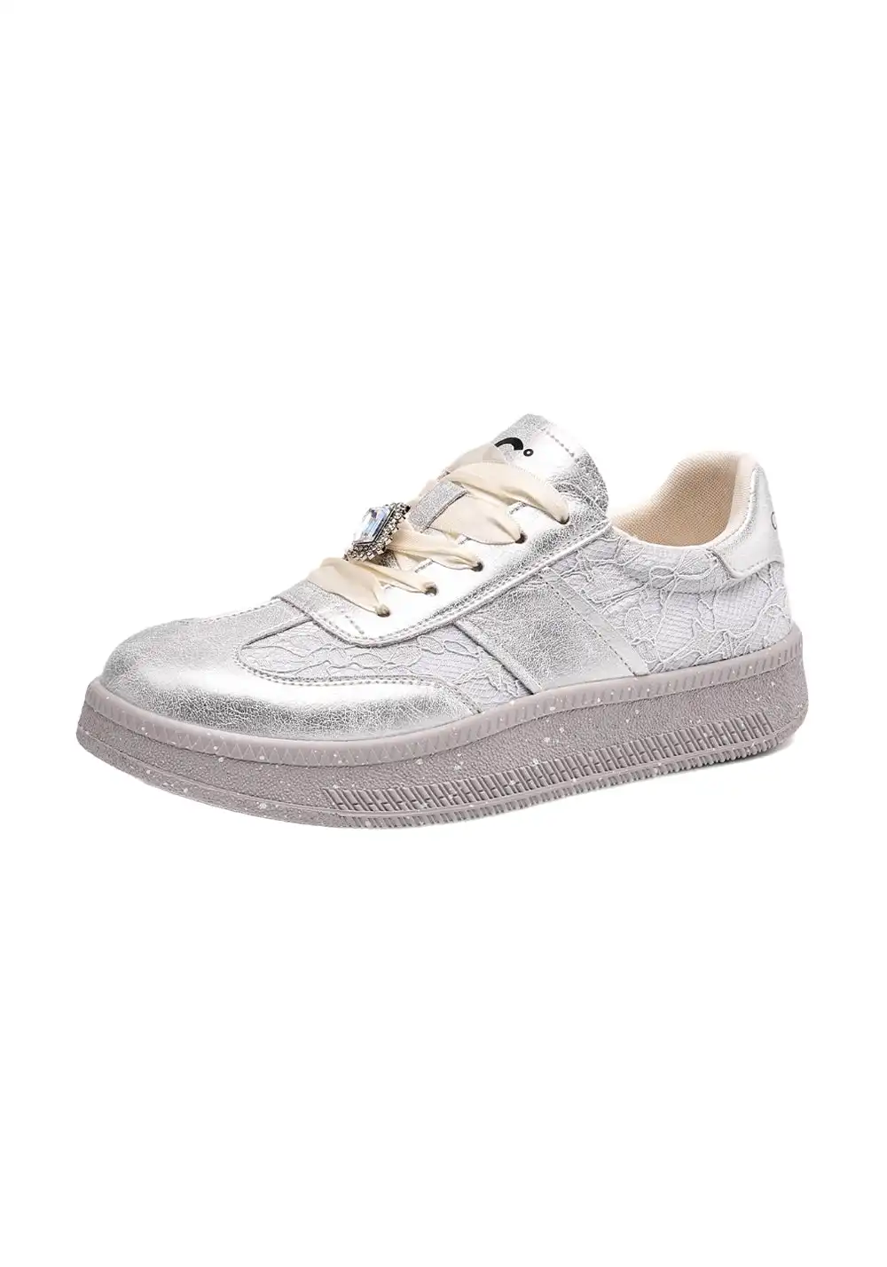 C.NANNER | Women's Silver-gray Low-top Comfortable Retro Sneakers