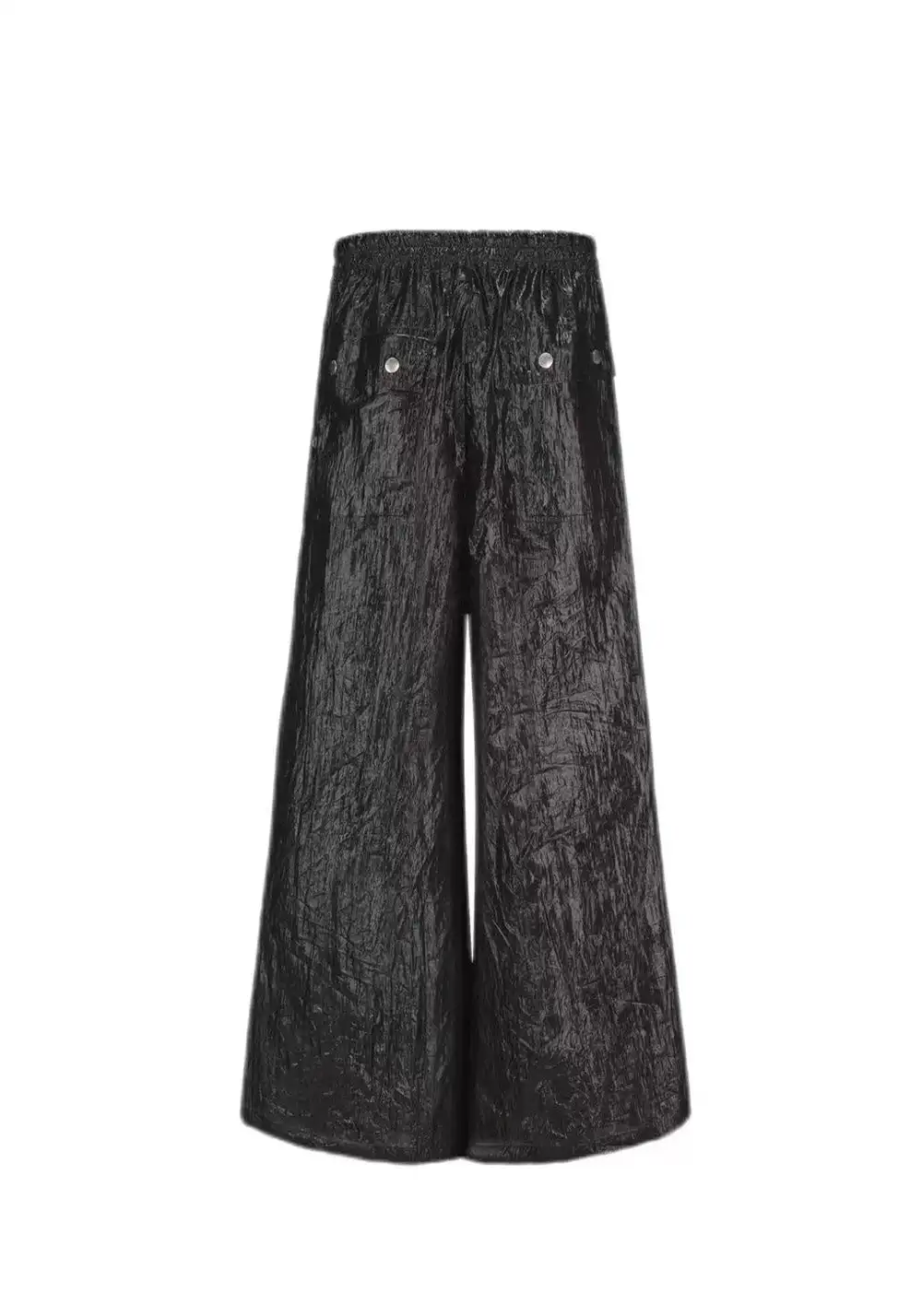 Disark│Crinkled Textured Wide-Leg Pants