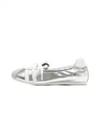 C.BANNER丨Leather Ballet Flats Women's Silver