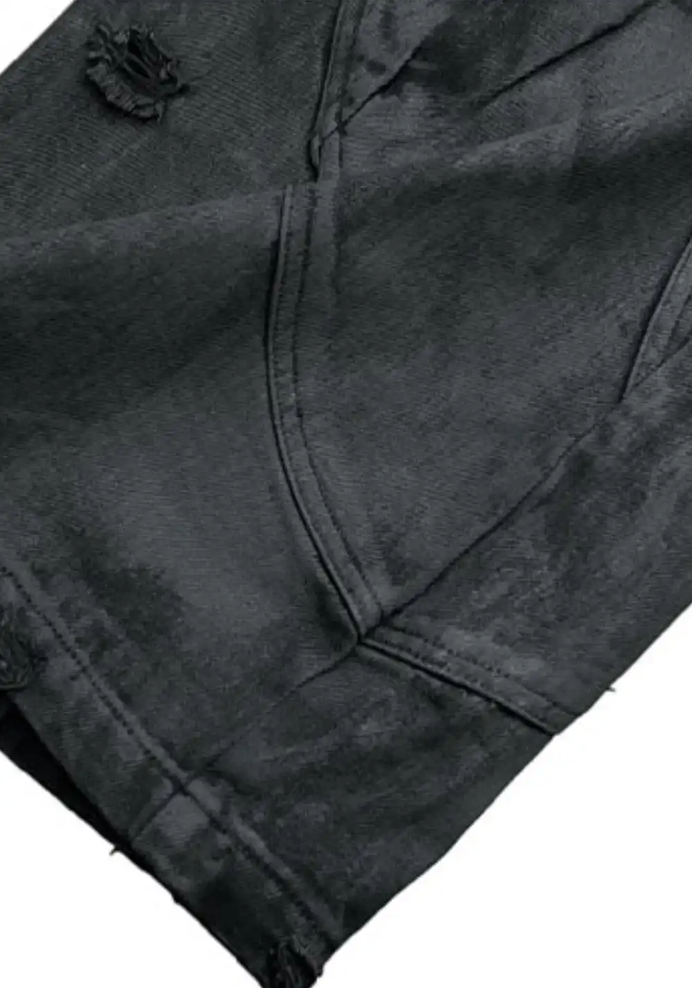 GOJOYJINNI丨Armor Patch Distressed Biker Jeans