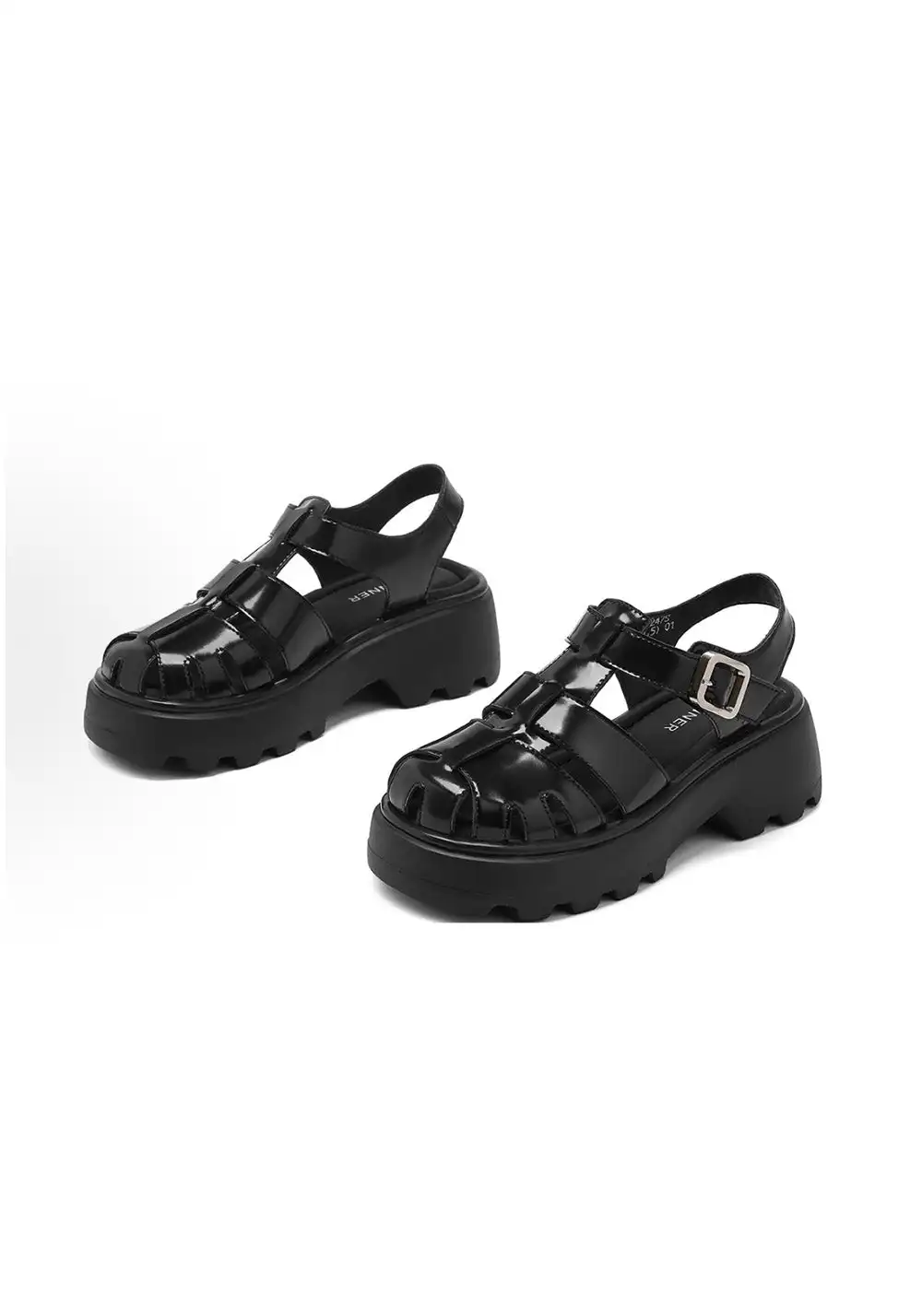 C.BANNER Leather Gladiator Platform Sandals