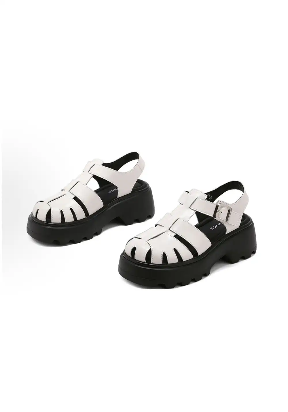 C.BANNER Leather Gladiator Platform Sandals