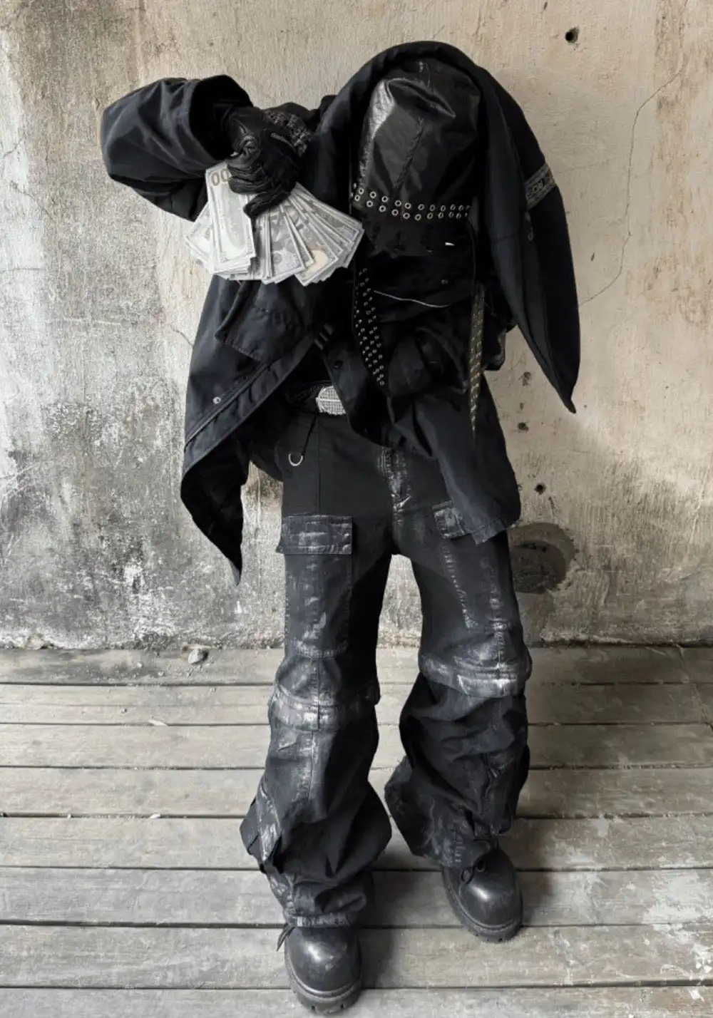 GOJOYJINNI丨Distressed Removable Pocket Cargo Pants