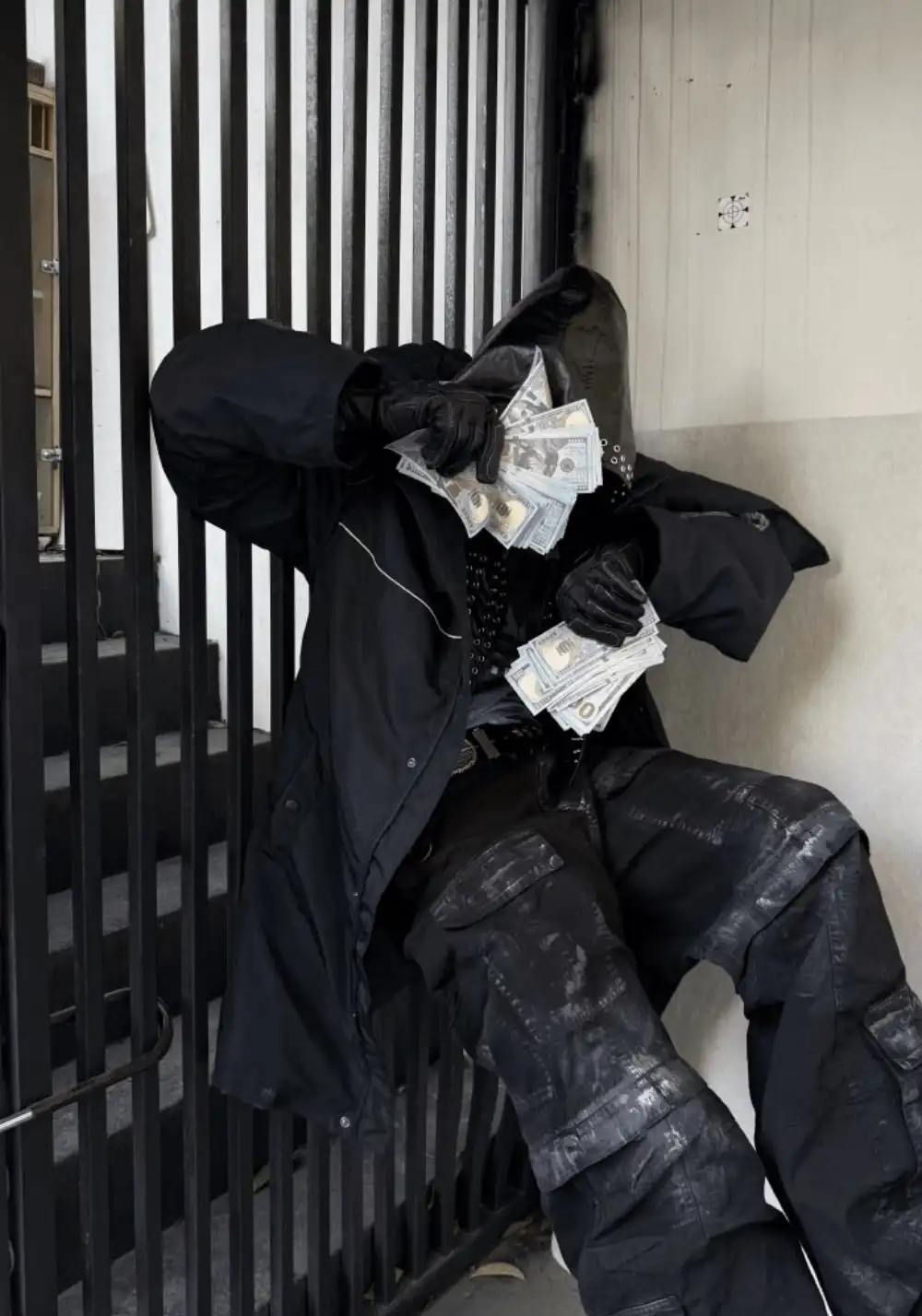 GOJOYJINNI丨Distressed Removable Pocket Cargo Pants