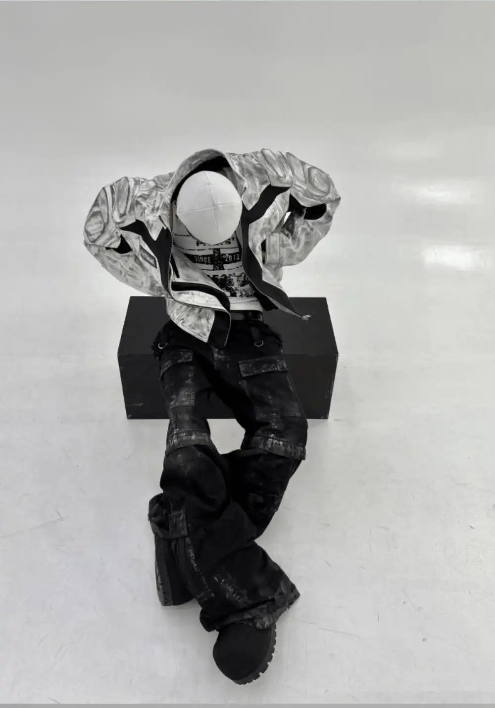 GOJOYJINNI丨Distressed Removable Pocket Cargo Pants